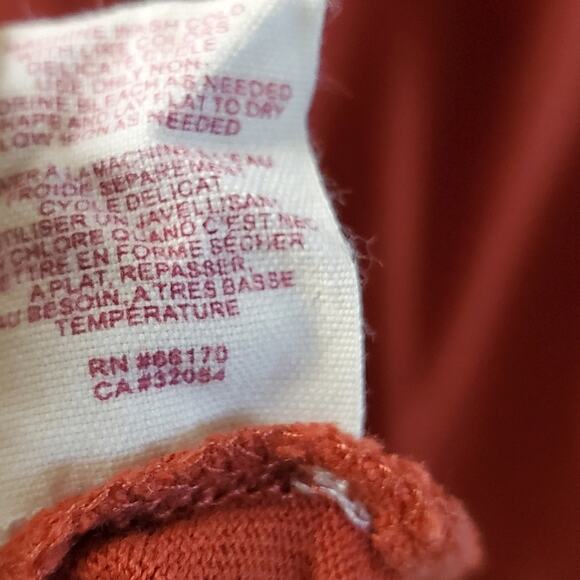 We the Free Dark burnt red oversized long sleeve top with Open Knit shoulders - Picture 3 of 8